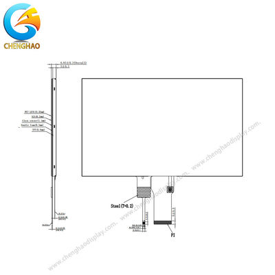 Sunlight Readable IPS LCD Touchscreen 10.1 Inch 1024*600 50Pin For Elevator