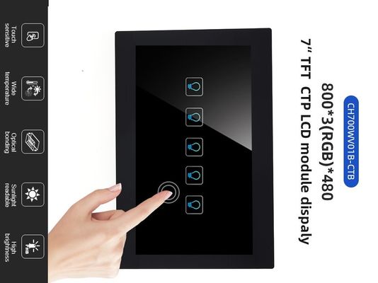8080 Interface TN 7 Inch TFT LCD Display Module Driver IC GT911
