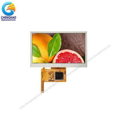 صفحه نمایش LCD TFT قابل خواندن نور خورشید 4.3 اینچ 480x272 10 پین رابط SPI