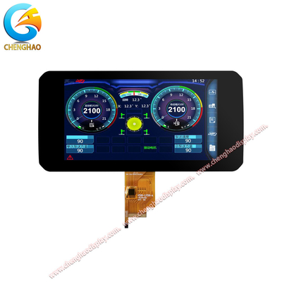 صفحه نمایش لمسی LCD 1000cd / m2 سفارشی 7 اینچ 1024 * 600 پیکسل IPS TFT