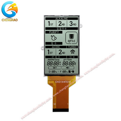 12 ساعت دید زاویه پانل LCD تک رنگ با کانکتور FPC 150 Cd / M2 روشنایی