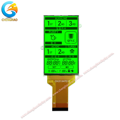 50 پین پانل LCD تک رنگ FPC 1/4 وظیفه 1/3 روش پیش بینی با روشنایی سبز