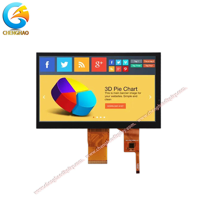 ماژول صفحه نمایش LCD 7 اینچی IPS TFT 1024x600 رابط لمسی I2C 500 Cd / m2 Backlight