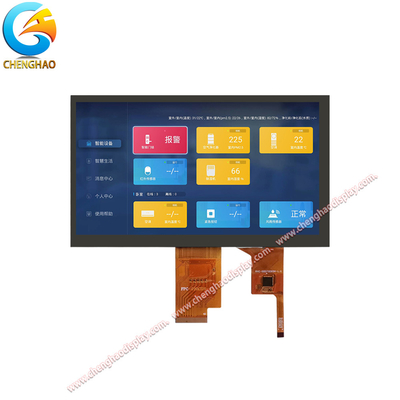 صفحه نمایش لمسی خازنی 7 اینچی LCD با وضوح 1024*600 برای دمای -20 تا +70 درجه سانتیگراد