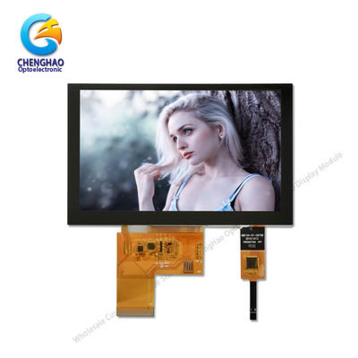 800x480 5 اینچ صفحه نمایش لمسی LCD 300cd/M2 با پانل ظرفیت
