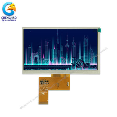 7.0 اینچ صفحه نمایش کوچک TFT LCD 800 * 480 رزولوشن روشنایی LED سفید